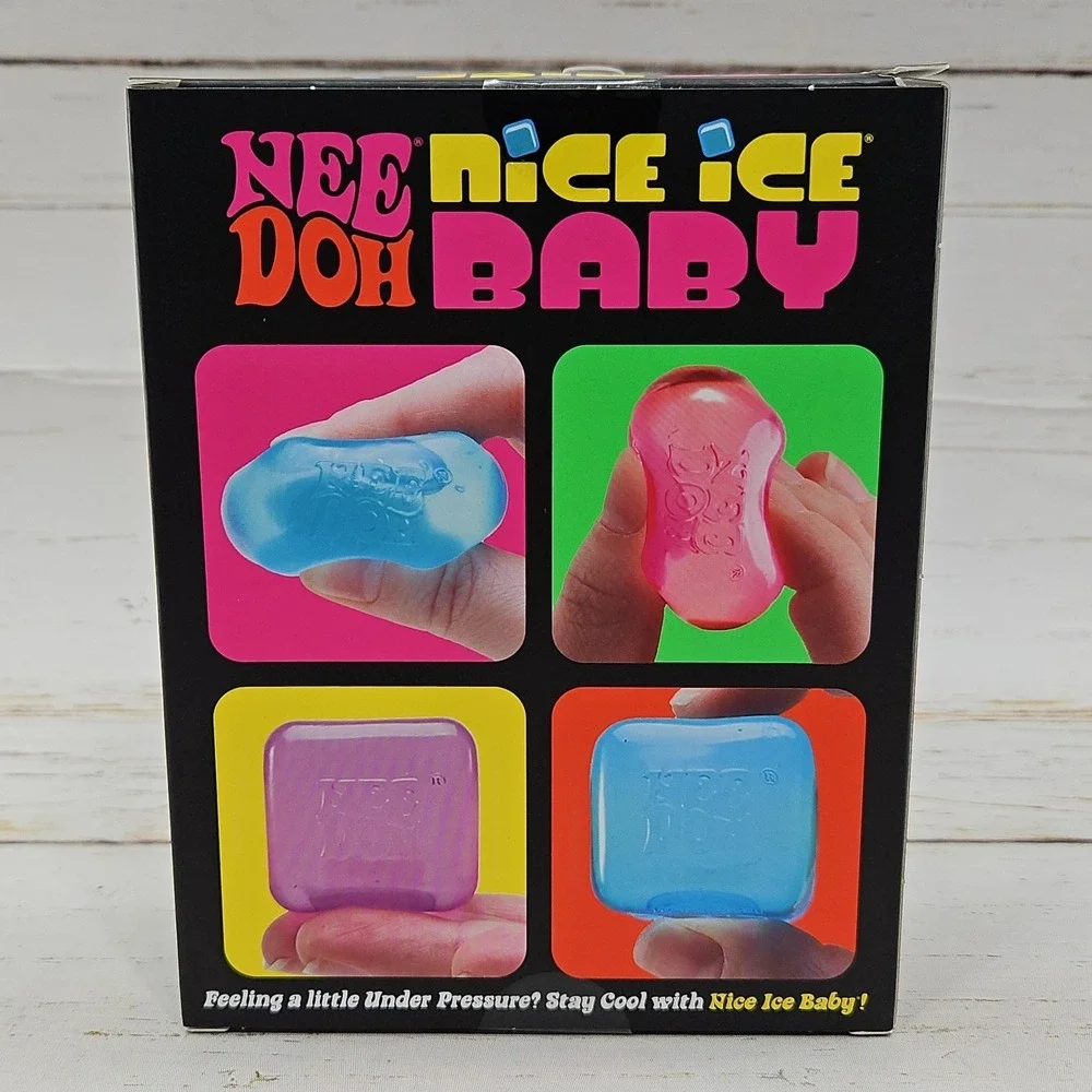 NeeDoh Nice Ice Baby 4 pack Set of Four Nee Doh Mini Nice Cube Pink Blue Purple